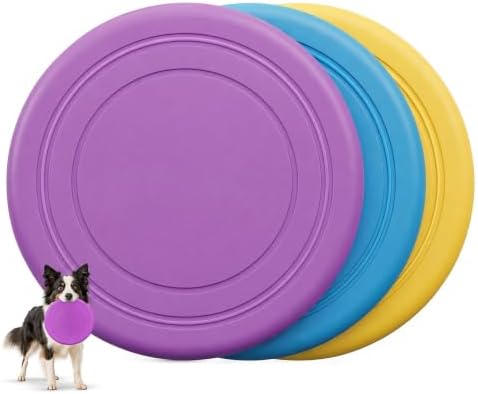 Dog Frisbee, Floating, 7in, 3-Pack