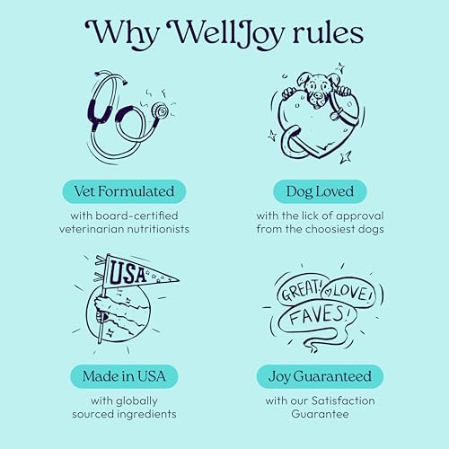 WellJoy Joint Dog Treat + Glucosamine, Chondroitin, GutBoost, 30ct