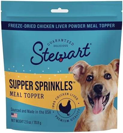 Stewart Supper Sprinkles Dog Food Topper, 100% Chicken Liver, 2.5 oz