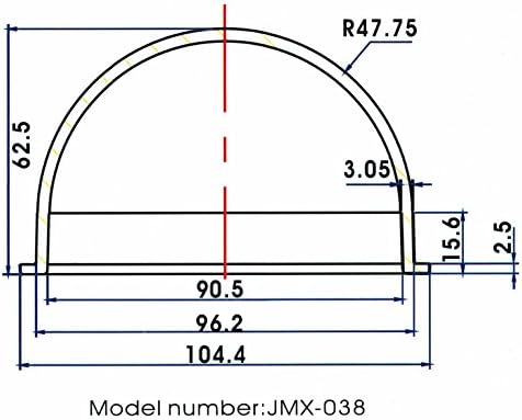 JMX Acrylic/PC CCTV Replacement Clear Camera Dome Cover Security Camera Housing Pet Dog Fence Window Skylight Window (3.8 Inches, Transparent)