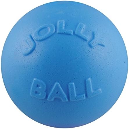 Jolly Pets Bounce-n-Play Dog Toy Ball, 8 Inches/Large, Blueberry, (Model: 2508 BB) | Durable large dog ball for dogs over 60 lbs, made from tough JollyFlex material that won't deflate when punctured and floats