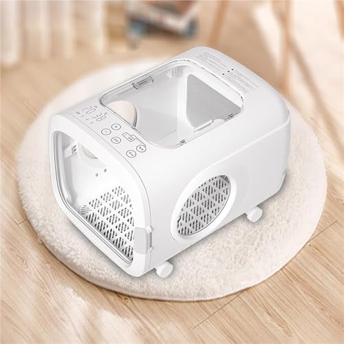 Automatic Pet Dryer Box ， Ultra Quiet Dog Hair Dryer with Wheels Smart Control for Temp Time Wind Speed and 360 Drying