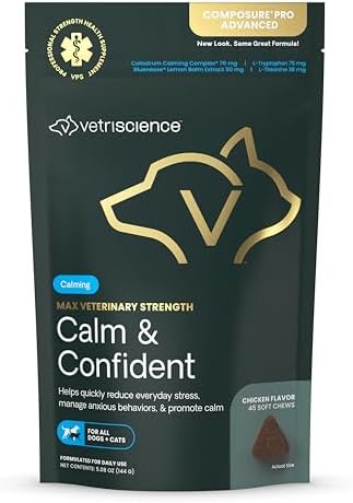 VETRISCIENCE Max Veterinary Strength Calm & Confident Chews, 45 Count