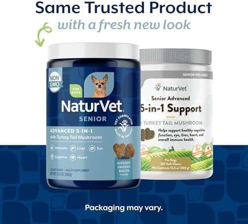 NaturVet Senior Advanced 5-in-1 Support Dog Supplement - 120 Ct