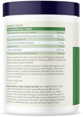 YuMOVE Dog Hip & Joint Supplement, Regular Strength 120 Chewable Tablets