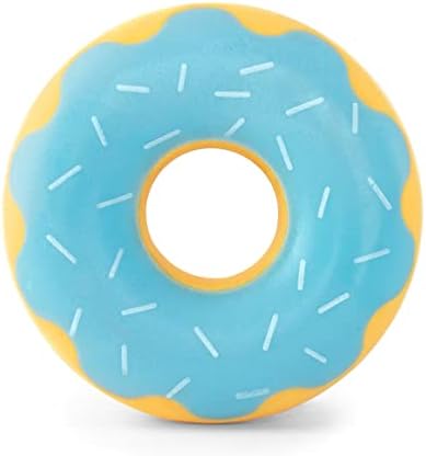 ZippyPaws ZippyTuff Dog Chew Toy Puppy Teething Toys - Blueberry Donut | Durable Rubber Chew Ring Toy, Tough & Squeaky Toys for Small, Medium, & Large Dogs, Flexible TPR Material