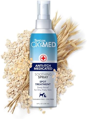 TropiClean OxyMed Hot Spot Treatment Spray for Dogs, Quick Relief, 8oz