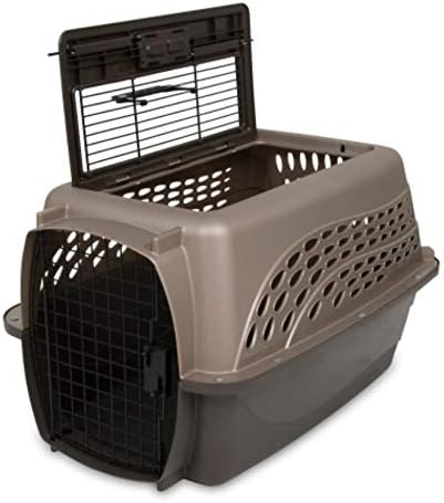 Petmate Dog Crate & Cat Carrier, 24in, Two Door, Pearl Tan