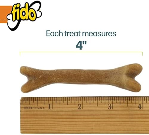 Fido Flex Hip & Joint Care Bones for Dogs - 8 Count, Pack of 3 - Glucosamine & Chondroitin Support - Promotes Mobility & Joint Function - Reduces Plaque - for Medium Dogs - Made in USA (24 Total)