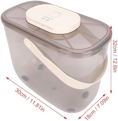 Vacuum Seal Pet Food Container, Large, grey