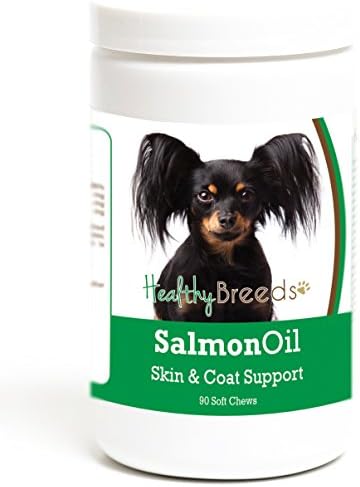 Healthy Breeds Russian Toy Terrier Salmon Oil Soft Chews 90 Count, Brown