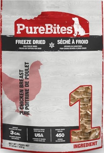 PureBites Chicken Single Ingredient Freeze Dried Dog Treats, 11.6 oz