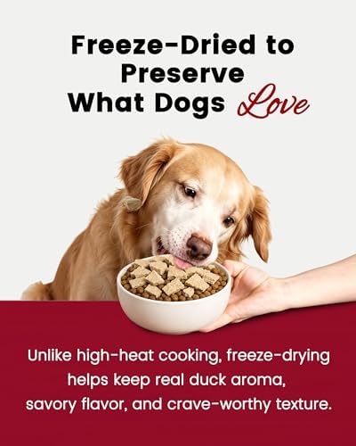 PAWUP Freeze Dried Duck Dog Treats & Food Topper, Single Animal Protein Limited Ingredient, High Protein Grain Free for Picky Eaters, No Artificial Flavors, Colors or Artificial Preservatives-14 oz