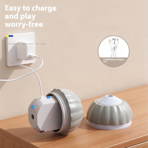 Interactive Cat Toys for Indoor Cats,Automatic Moving Kitten Toys | Cat Toys for Bored Indoor Adult Cats,Smart Rechargeable Cat Enrichment Toys for Cats to Keep Them Busy, Cat Balls Pet Toys