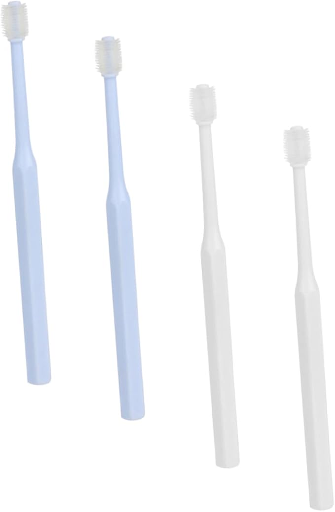 BESPORTBLE 4pcs Pet Toothbrush for Dog Cat Oral Care Lightweight Ergonomic Bristles for Comfortable Cleaning Includes Brushes