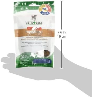 Vet's Best Advanced Hip & Joint Soft Chews for Dogs, 30 Day Supply