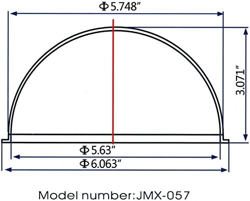 JMX Acrylic/PC Replacement Clear Camera Dome Cover Security Camera Housing Pet Dog Fence Window Skylight Window (5.7 Inches, Transparent)
