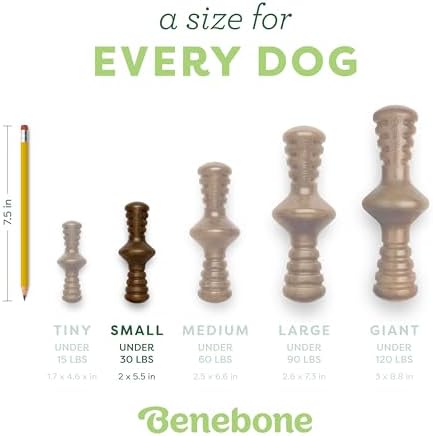 Benebone Zaggler Rolling Dog Chew Toy for Aggressive Chewers, Real Chicken, Made in USA, Small
