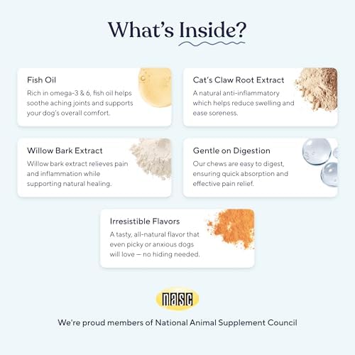 Pawfy Hip & Joint Supplement for Dogs - Omega 3 for All Breeds & Sizes