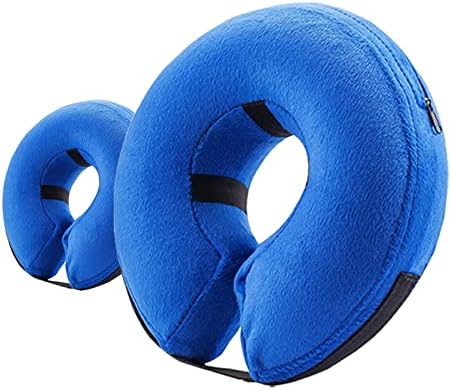2 Packs Blue Large and Small (Post-Operative Soft Protection Recovery Dog Collar, Anti-Biting and Scratching Small/Medium/Large Dogs/Cats Adjustable Elizabethan Collar)