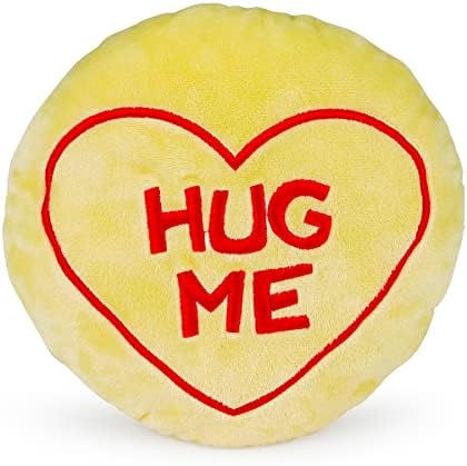 Petface Retro Hug Me Sweet Plush Dog Toy with Built-in Squeaker (Pack of 1) | Durable, Lightweight Design, for Fetch & Cuddling, Interactive Play