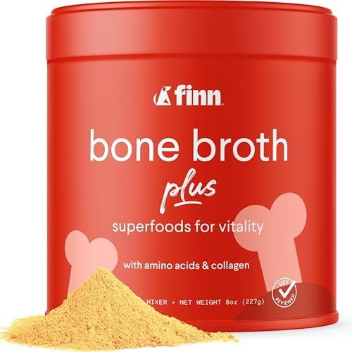 Finn Bone Broth Plus for Dogs - Collagen Joint & Mobility Topper - 8 oz