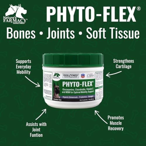 Dogzymes Phyto Flex - Glucosamine, Chondroitin, MSM and Hyaluronic Acid… (1 Pound)