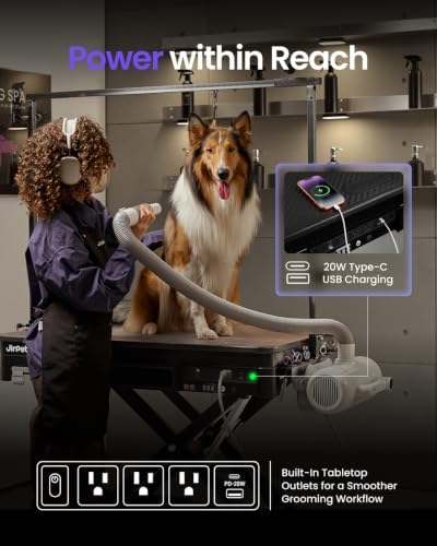 JirPet Dog Grooming Table for Large Dog, Electric Lift with Memory Function