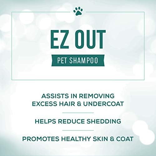 Nature's Specialties EZ Out Deshedding Ultra Concentrated Dog Shampoo for Pets, Makes up to 4 Gallons, Natural Choice for Professional Groomers, Removes Unwanted Hair, Made in USA, 1 Gal