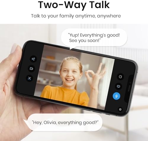 aosu 4MP Indoor Security Camera - Baby & Pet Monitoring with 5/2.4 GHz WiFi