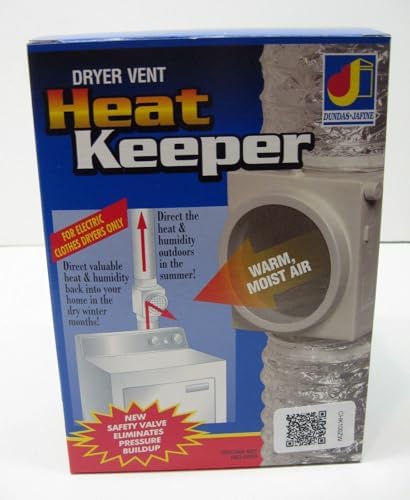 CHK100ZW Dryer Vent Heat Keeper Saver Compatible with Dundas Jafine Fits 4 electric 7.5 x 4.5 x 5 inches