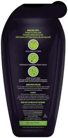 FURminator Ultra Premium deShedding Shampoo for Dogs, 16 oz Pouch | Self-Sealing Spill Resistant Pouch, Reduces Excess Shedding, Helps Remove Wet Dog Smell, No Parabens or Dyes, Fresh Scent