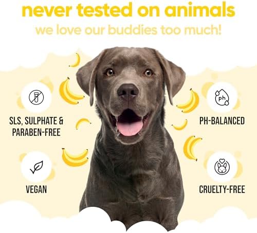 Banana Dog Shampoo & Conditioner by Buddycare | with Aloe Vera and Pro Vitamin B5 (50.72oz)
