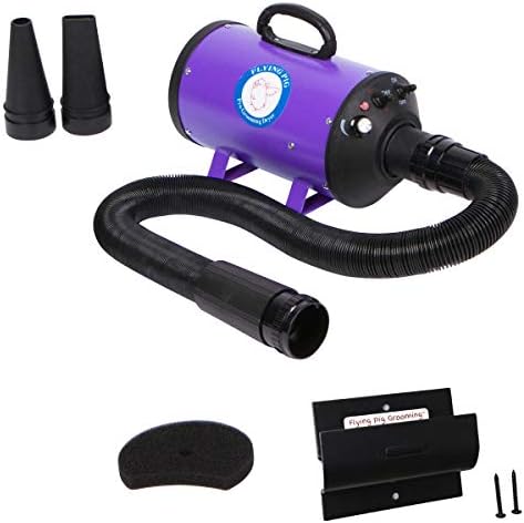 Flying Pig Grooming Flying One Wall Mount Grooming Dryer Kit (Purple)