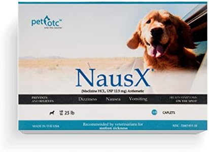 Anti-Motion Sickness and Nausea Relief for Small Breed Dogs, Relief for Disorientation and Dizziness, 10 Tablets