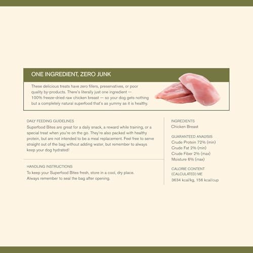 BADLANDS RANCH Superfood Bite Chicken Dog Treats, 4 oz, 4-Pack