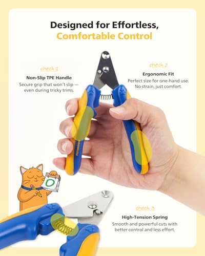 PETHROOM Cat Grooming & Nail Care Bundle – Silicone Deshedding Brush & Precision Cat Nail Clipper, Gentle Grooming, Reduce Shedding, Safe & Accurate Trimming for Indoor Cats
