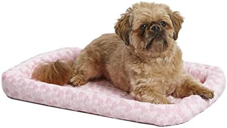 MidWest Homes for Pets Pink Fashion iCrate Starter Kit, 24-inch Dog Crate Bundle for Small Dogs, Includes Crate, Pet Bed, 2 Bowls and Privacy Cover
