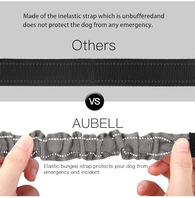 AUBELL Dog Seat Belt for Car - 2-Pack Set, Black+Grey