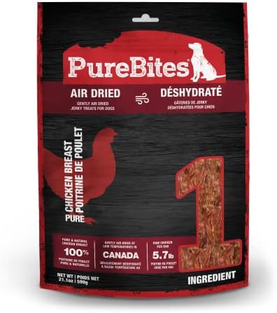 PureBites Chicken Single Ingredient Air Dried Jerky Dog Treats, 21.1 oz