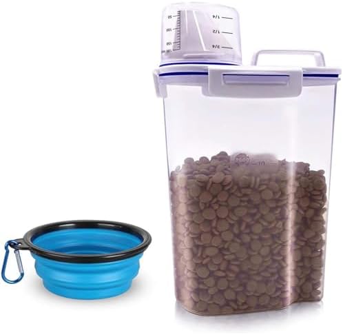 TIOVERY Dog Food Storage Container Small, Small, White 3 Qt