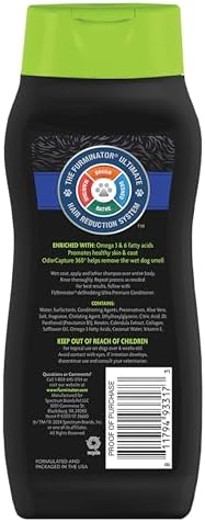 FURminator Ultra Premium deShedding Shampoo for Dogs Helps Reduce Excess Shedding, 16 oz