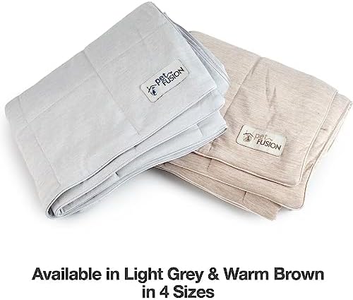 PetFusion Premium Cat and Dog Cooling Blanket, Lightweight Pet Blanket | Machine Washable | Multiple Sizes: for Pets Small to Extra-Large | Multiple Colors: Grey and Brown