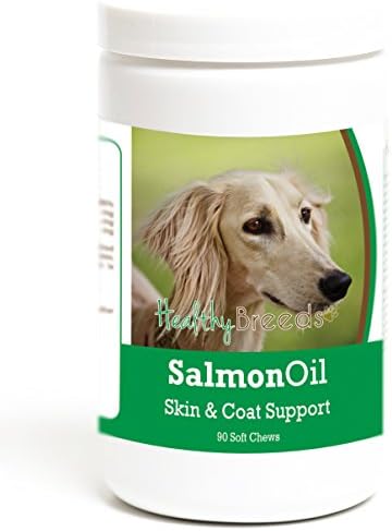 Healthy Breeds Saluki Salmon Oil Soft Chews 90 Count, Brown
