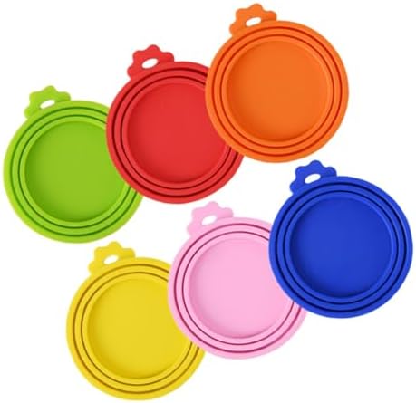 Cabilock 6pcs Silicone Can Lids for Pet Food Storage Dog Cat Can Versatile for Yogurt Soda - Easy to Fit for Kitchen Essentials