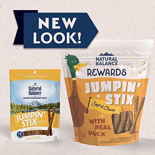 Natural Balance Rewards Jumpin' Stix Dog Treats, Duck, 10 oz