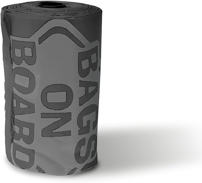 Bags on Board 3203940046ONL Dog Waste Bags Refill, 140 bags, For Dog and Cat Waste Pickup, Black/Grey