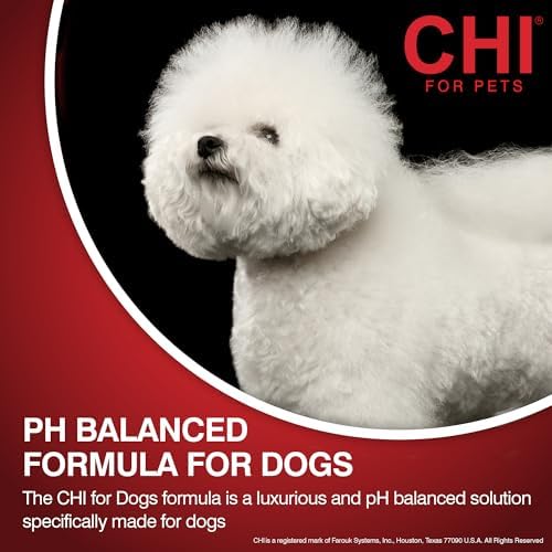 CHI for Dogs Deep Moisture Hydrating Dog Shampoo, 16 Fl Oz Bottle | Ionic technology, pH-balanced formula, hydrating, dry skin and soft shiny coat