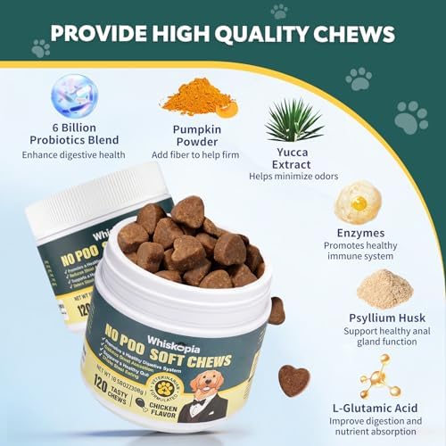 No Poo Chews for Dogs, Gut & Nutrient Support, 120 Ct