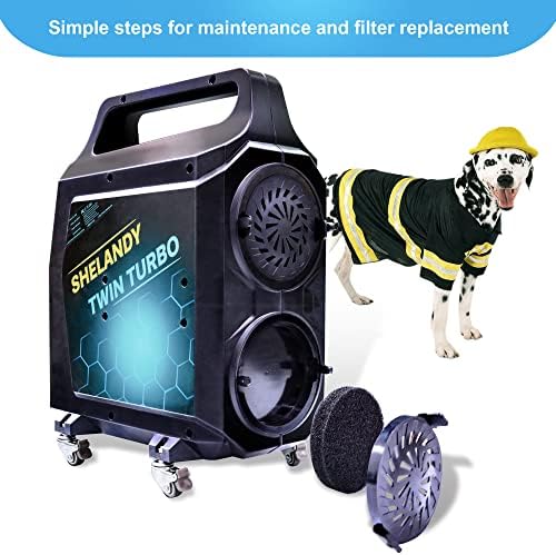 SHELANDY Twin Turbo Pet Dog Grooming Dryer Blower